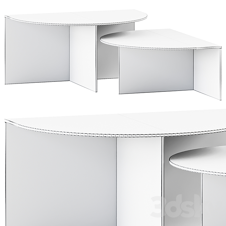 Botero Glass coffee table by NICOLINE 3D Model