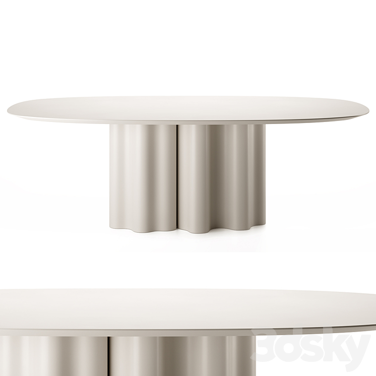 THEATRO MAGICO | Oval table by Saba Italia 3DS Max Model - thumbnail 1