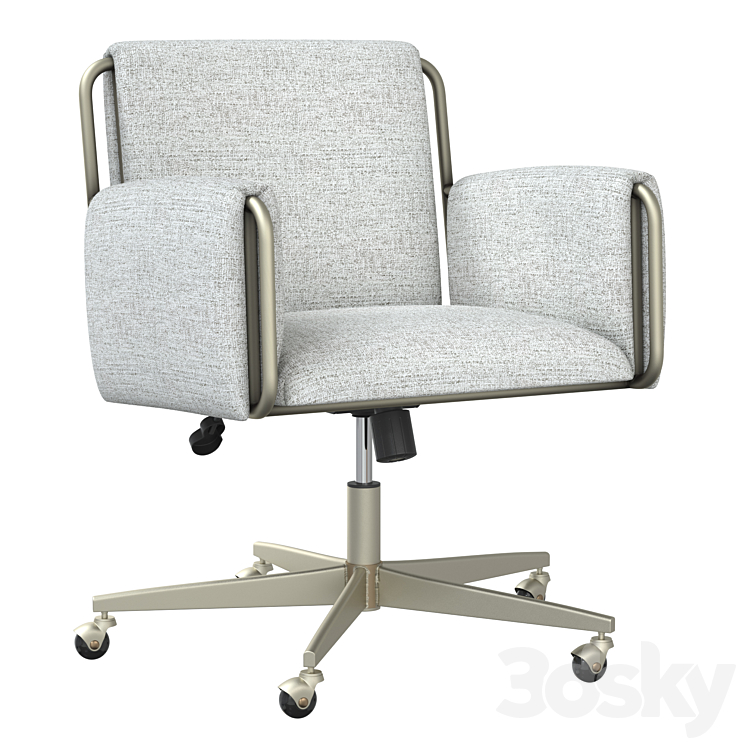 Office chair Caterina Gray chair 3DS Max - thumbnail 1