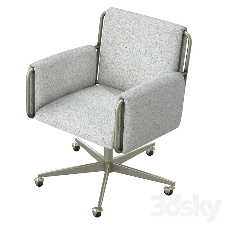 Office chair Caterina Gray chair 3DS Max - thumbnail 2