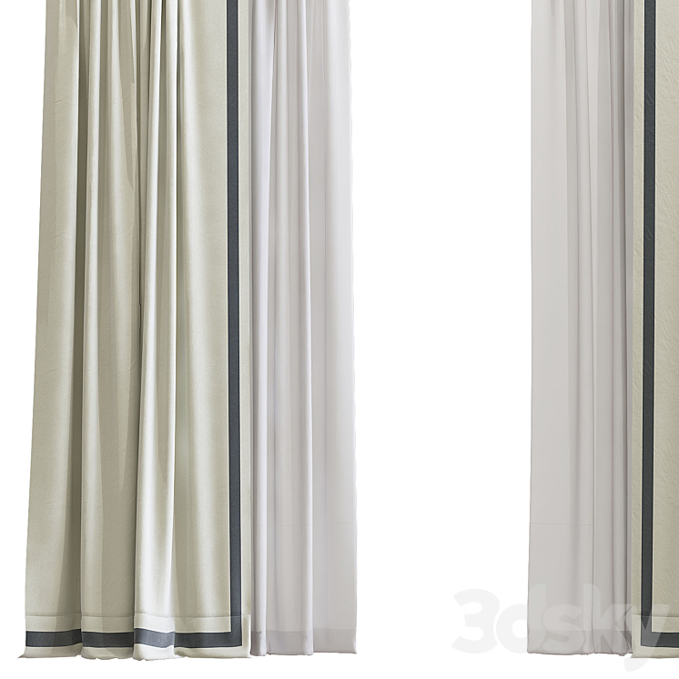 Curtain #152 3DS Max Model - thumbnail 2