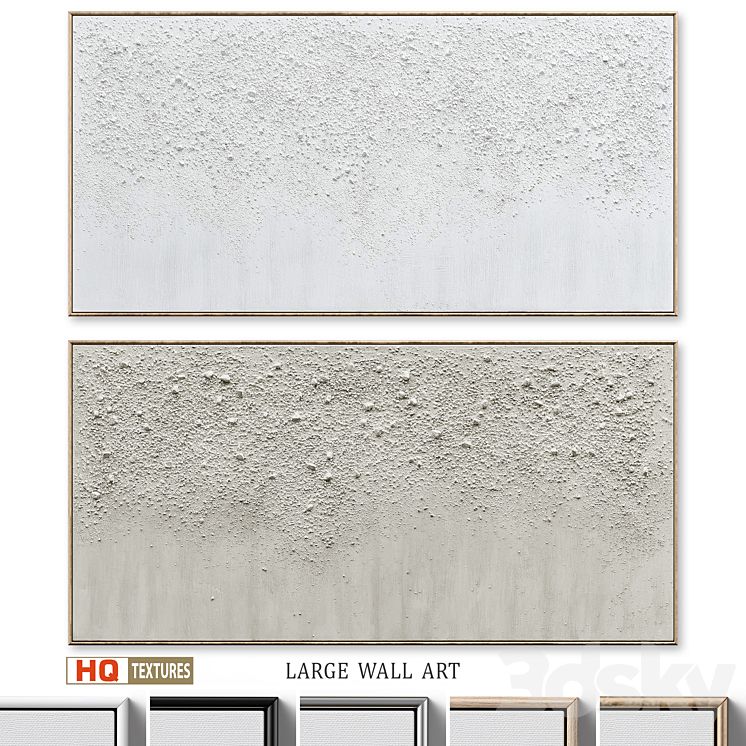 Panoramic Textured Plaster Wall Art C-577 3DS Max - thumbnail 1