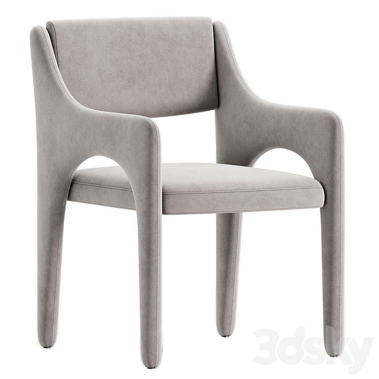 Godard Dining Chair 3DS Max Model - thumbnail 2