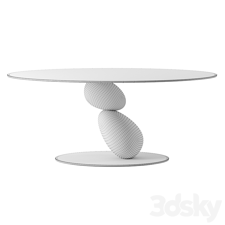 MATERA dining table by Mogg 3DS Max Model - thumbnail 2