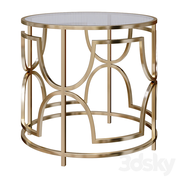 Sophie Circle Side Table Homeware 3DS Max Model - thumbnail 1