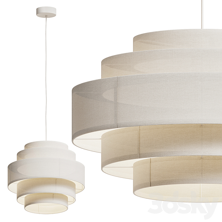 Ellos Home Ceiling Lamps Miguel Two Size 3DS Max - thumbnail 1