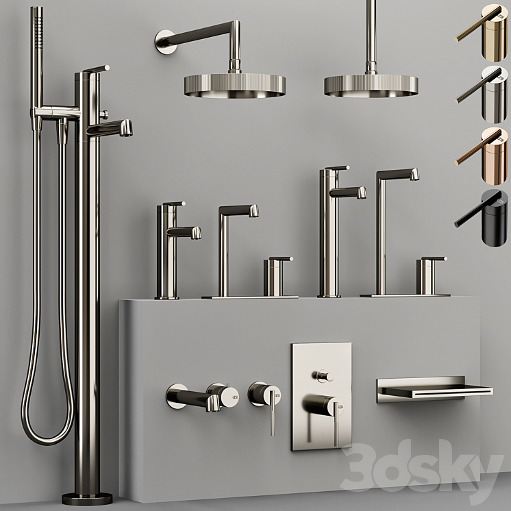 GESSI INGRANAGGIO bathroom faucet collection 3DS Max Model - thumbnail 2
