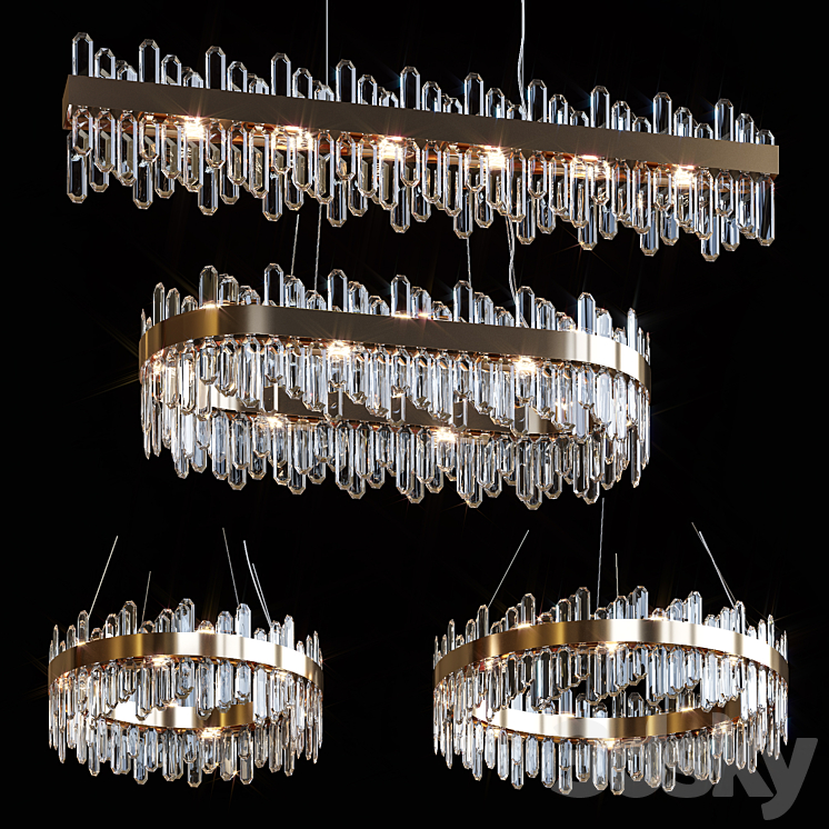 Pendant chandeliers VALERY by Lampatron 3DS Max - thumbnail 1