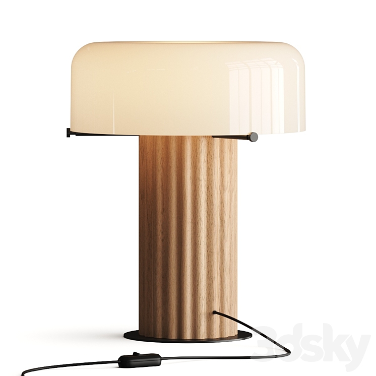 West Elm Linus Fluted Table Lamp 3DS Max Model - thumbnail 1