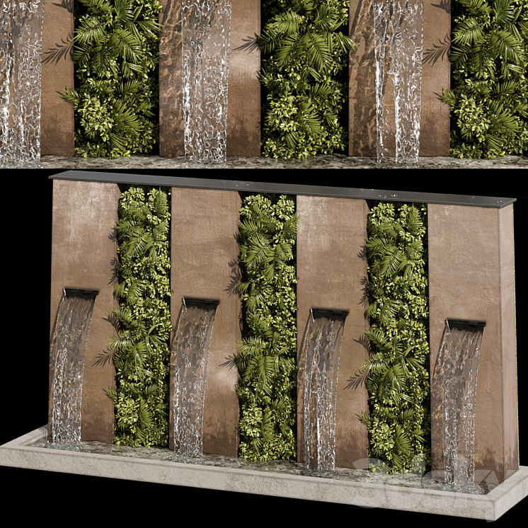 [3DSKY] Waterfall Fountains Cascade 20 3D Model | NEW UPDATE 2024