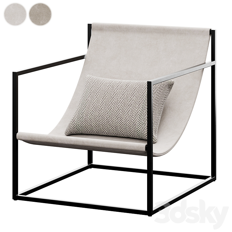 Lounge Sling Chair by FineRoomLiving 3DS Max - thumbnail 1