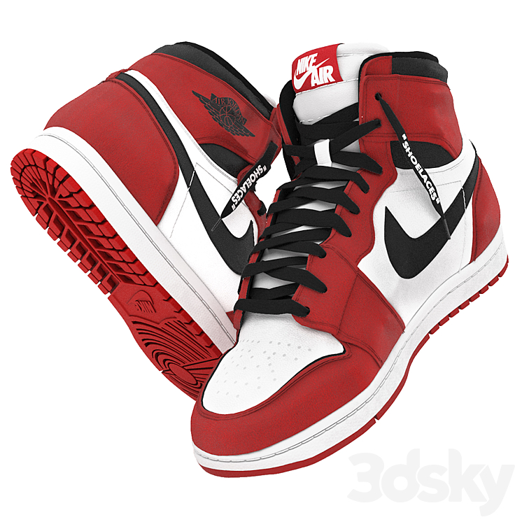 Nike jordan online 1 3d model