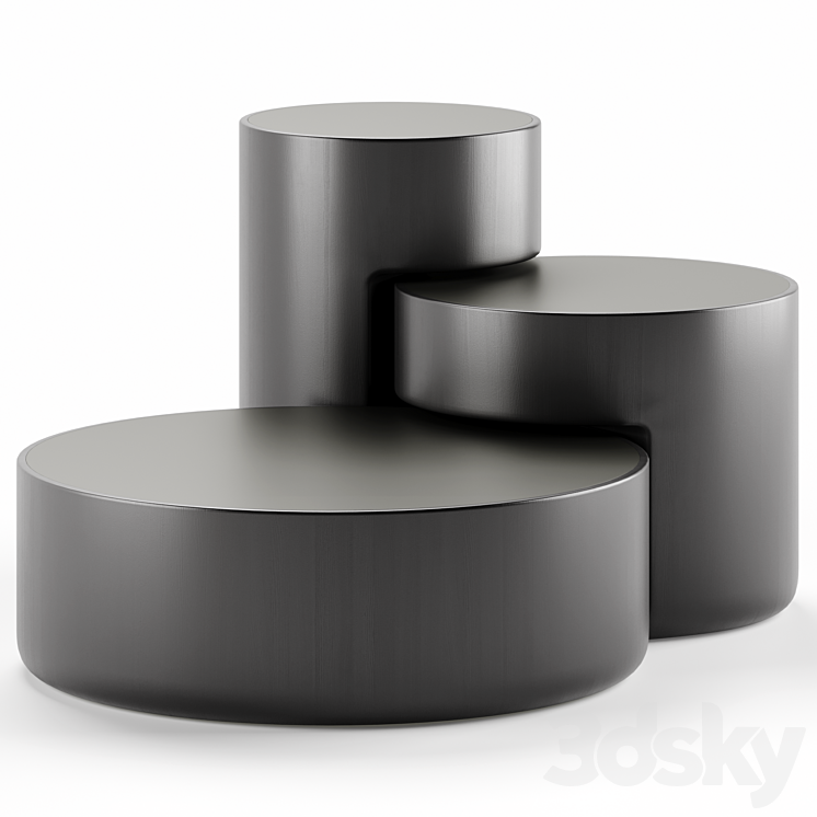 Levels Set of 3 Nesting Tables by Dan Yeffet & Lucie Koldova 3D Model