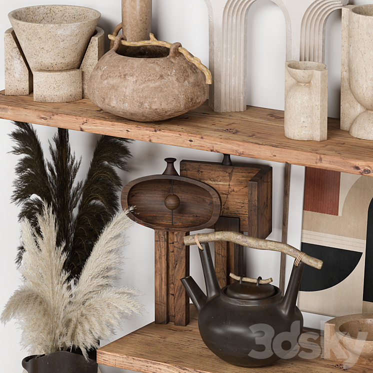 Decorative Set Rustic style 08 3D Model