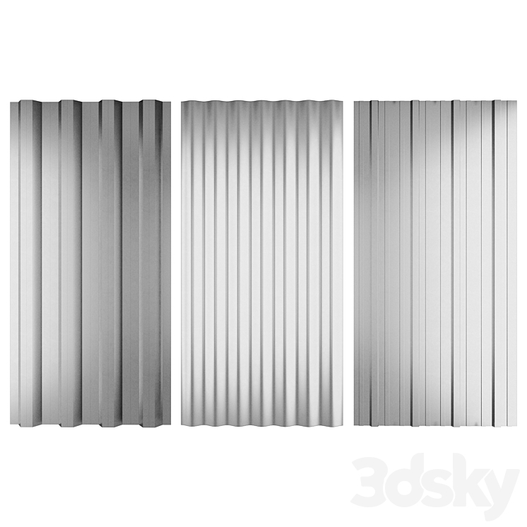 Tin Shade Galvanized iron sheet G.I. Sheet Fence 3D model