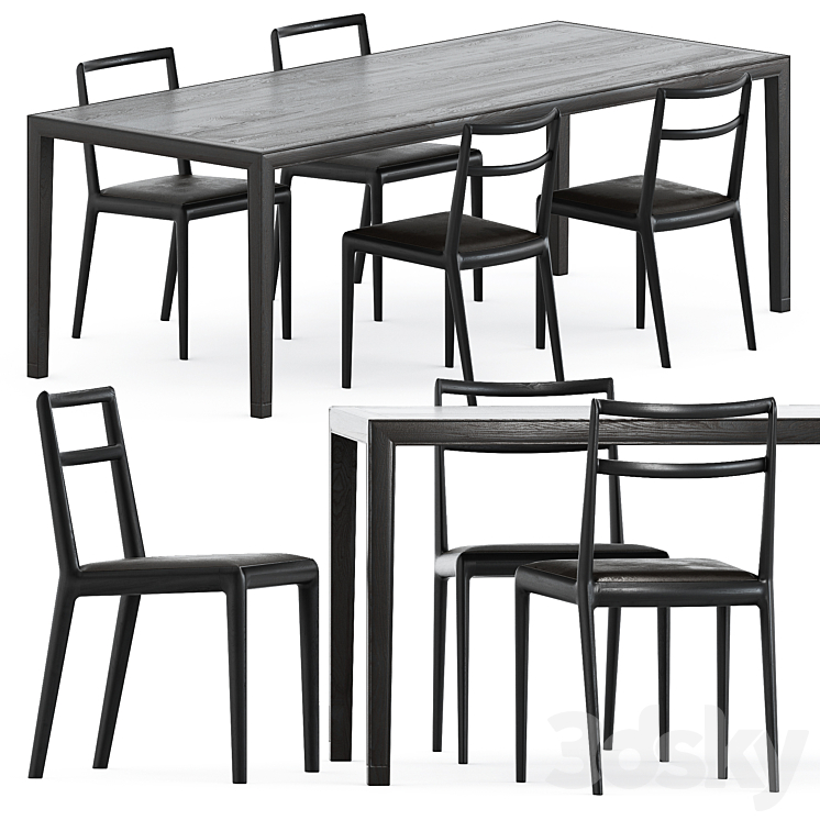Straight back chair and Zhang table by Timeandstyle Free Download