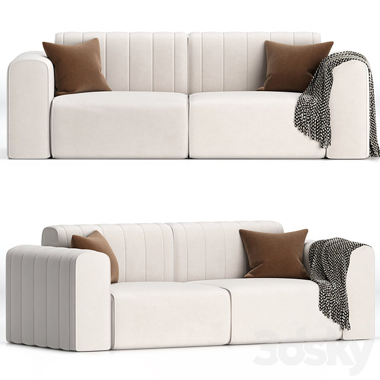 RIFF 2 seater sofa By NORR11 3DS Max Model - thumbnail 1