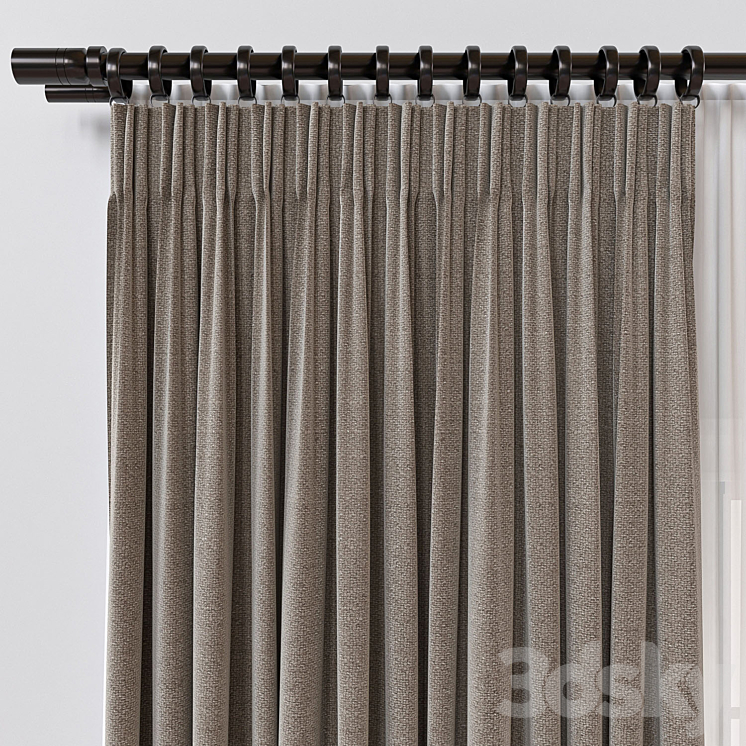 Curtain A145 3D Model Free