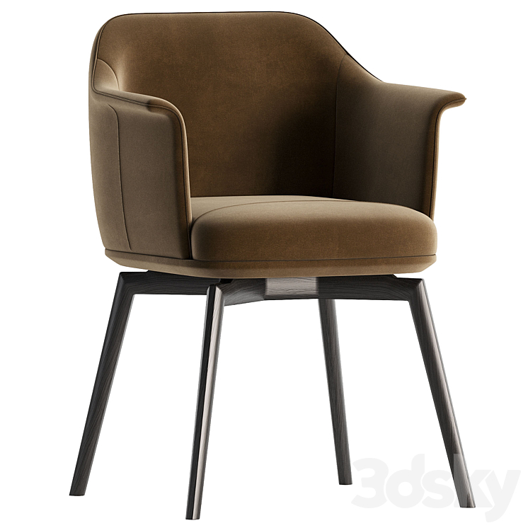 Poltrona Frau Archibald Chair 3DS Max Model - thumbnail 2