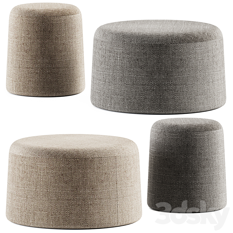 FUNGO Upholstered Pouf by Grado Design \/ Pouf 3DS Max Model - thumbnail 1