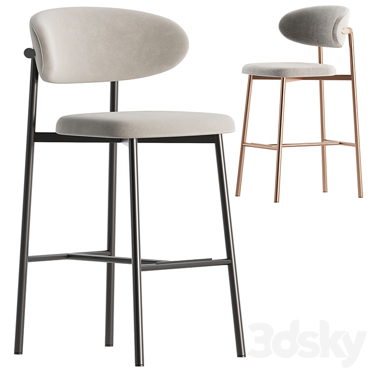 Oleandro stool by Calligaris 3DS Max Model - thumbnail 1