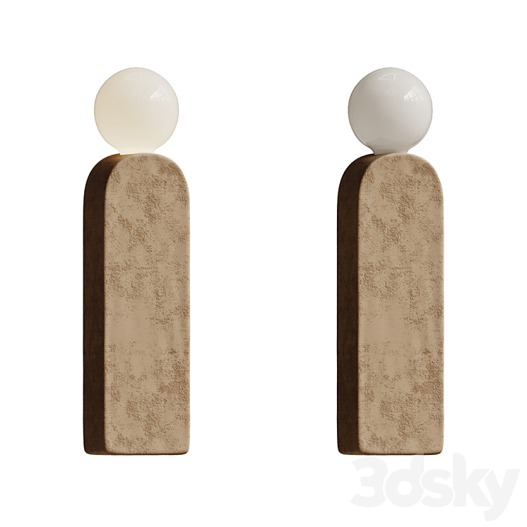 Handmade Mima Table Lamp - Pendant light - 3D model