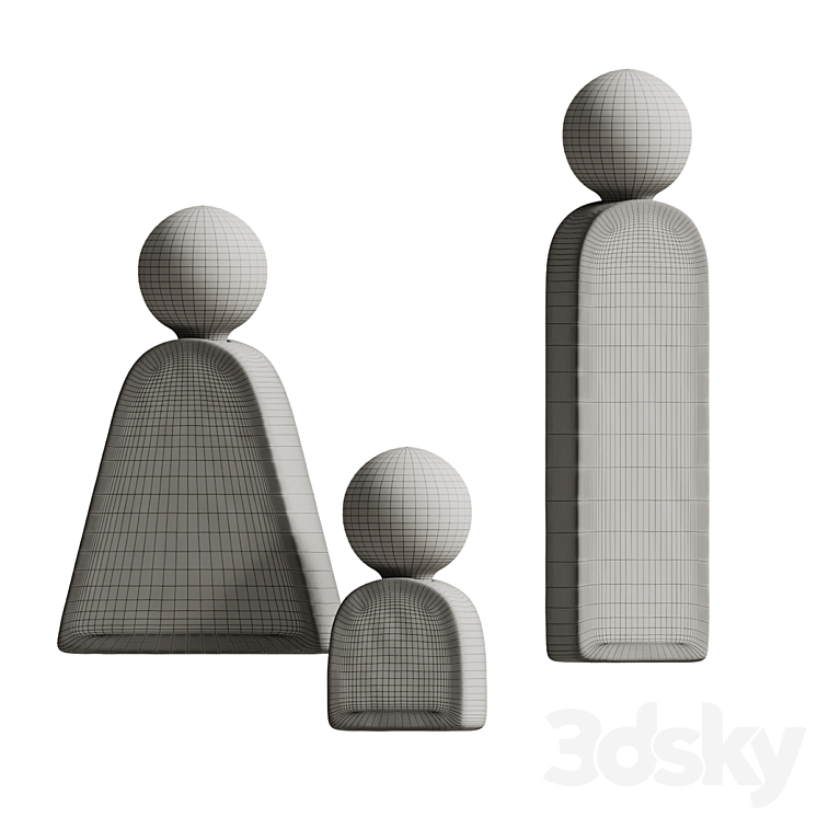 Handmade Mima Table Lamp - Pendant light - 3D model