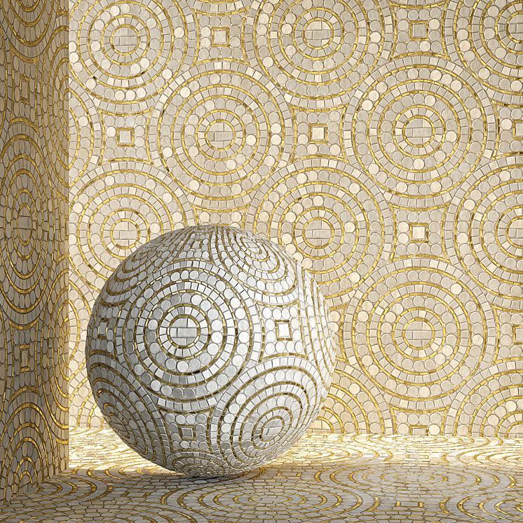 Orson Handmade Mosaic Tile by New Ravenna 3D Model
