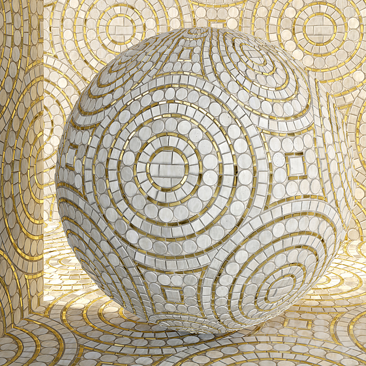 Orson Handmade Mosaic Tile by New Ravenna 3DS Max Model - thumbnail 2