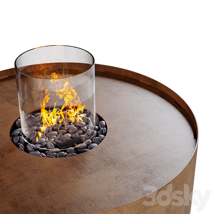 Planika GALIO FIRE PIT CORTEN 3D Model