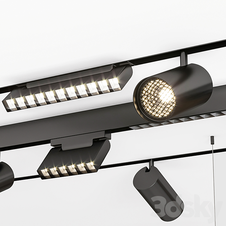Modern Magnetic Track Lights 3DS Max - thumbnail 2