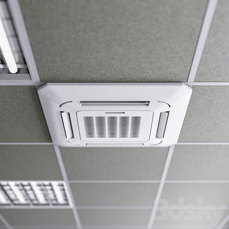 Set of ceilings Armstrong and Grilyato 3D Model Free
