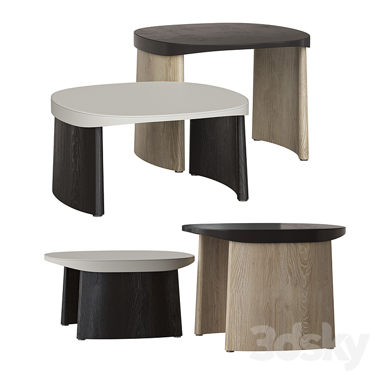 Molteni&C Cleo Coffee tables 3DS Max Model - thumbnail 1
