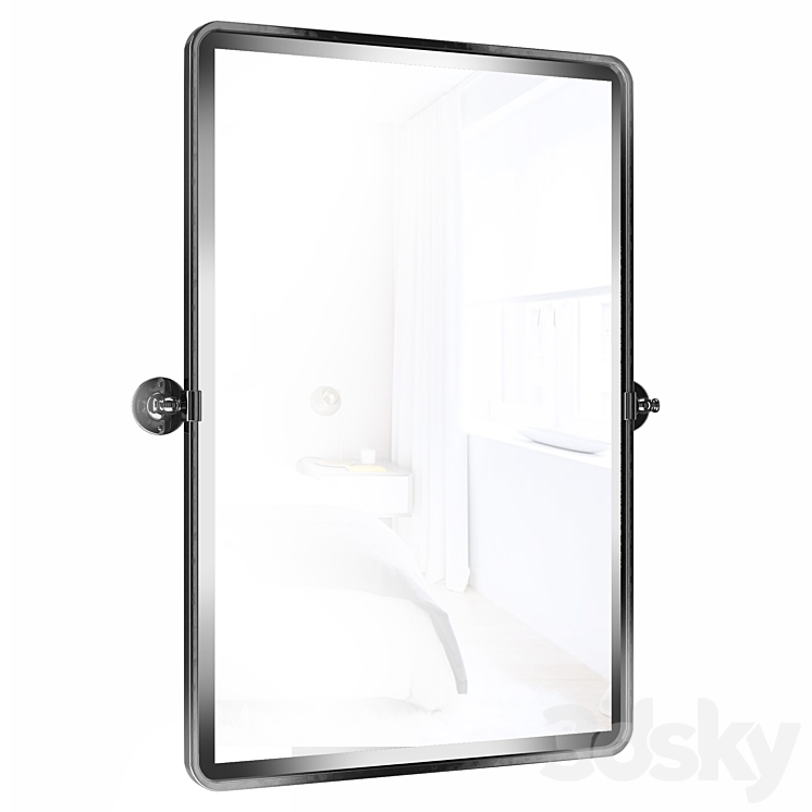 Woodvale Metal Framed Wall Mounted Bathroom \/ Vanity Mirror 3DS Max Model - thumbnail 2
