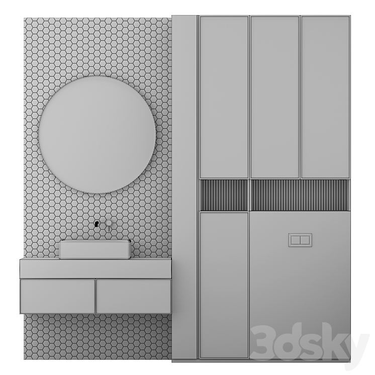 Bathroom set 22 3DS Max Model - thumbnail 2