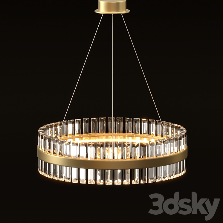 ALLIE MULTI-TIERED CASCADING GOLD CRYSTAL CHANDELIER 3D Model Free