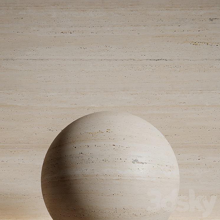 Stone material travertine 5 pbr seamless 3DS Max - thumbnail 2