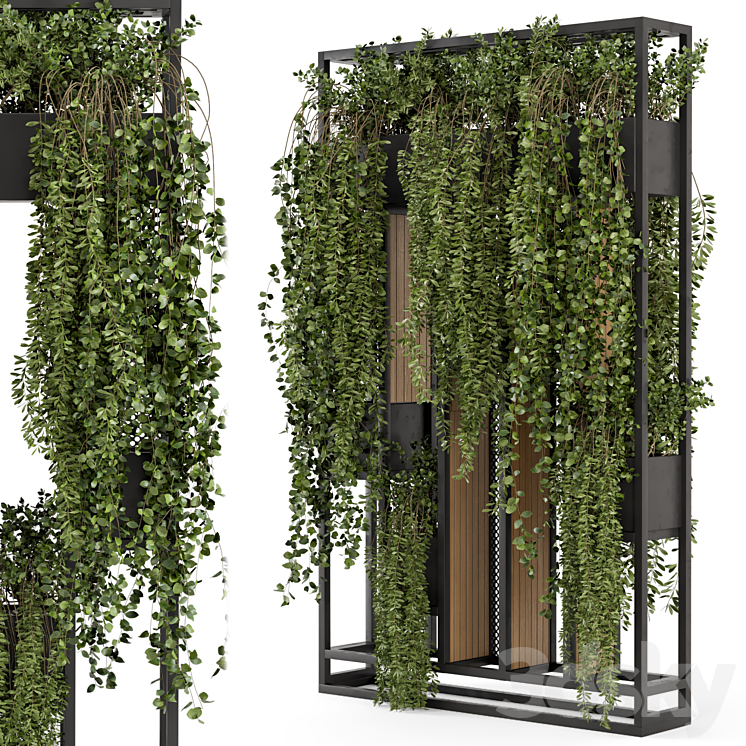 Indoor Hanging Plants in Metal Stand – Set 1005 3DS Max - thumbnail 1