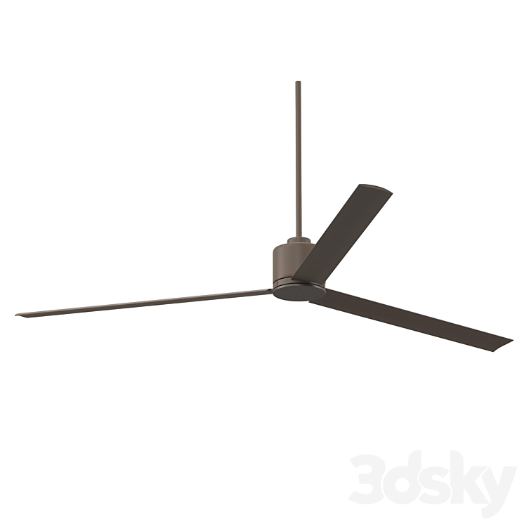 60 Status Oil Rubbed Bronze Damp Ceiling Fan 3D Model