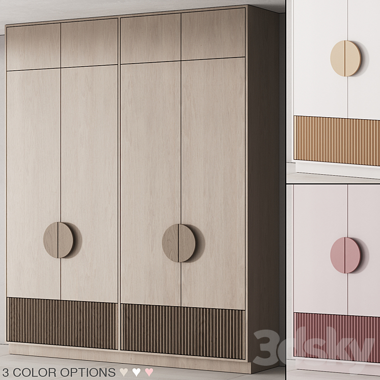 200 furniture for children 02 cupboard in 3 options 01 3D Model