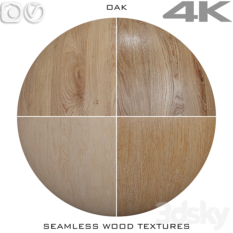 Seamless wood texture – Oak ?4 3D Model