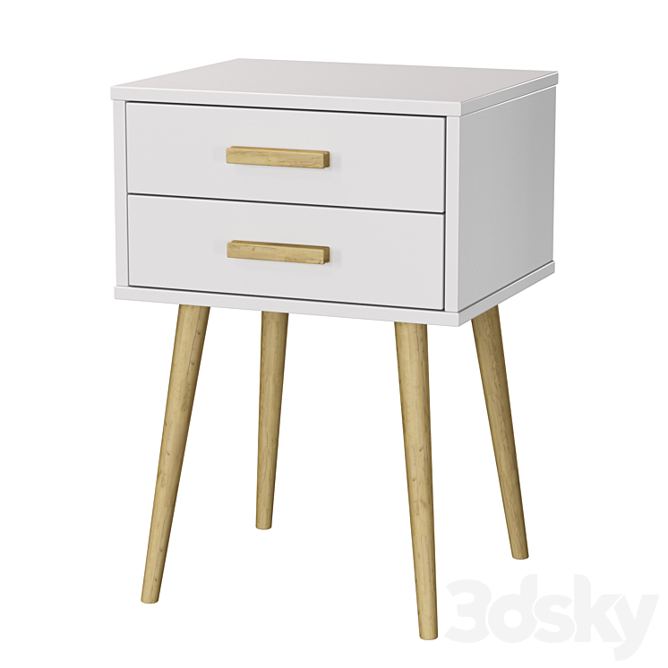 Bedside table Ivein Double 3DS Max - thumbnail 2