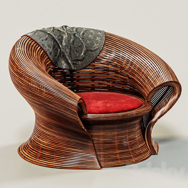 Steam 23 Walnut Steam bent Chair by Bae Se Hwa 3DS Max Model - thumbnail 2