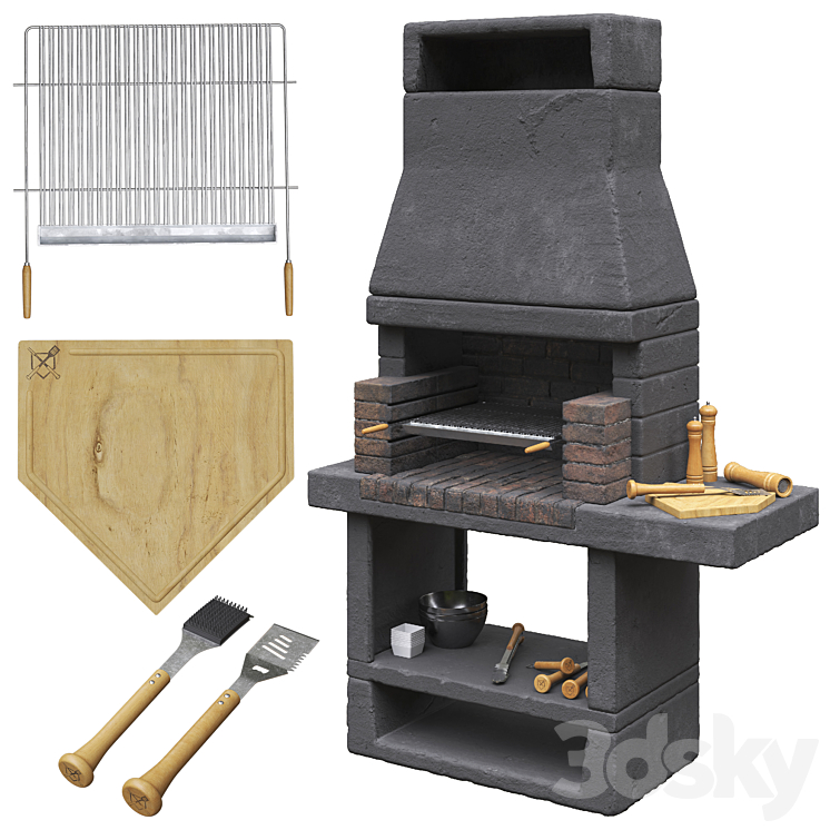 Aran Barbecue Grill (1 Barbecue) 3D Model Free