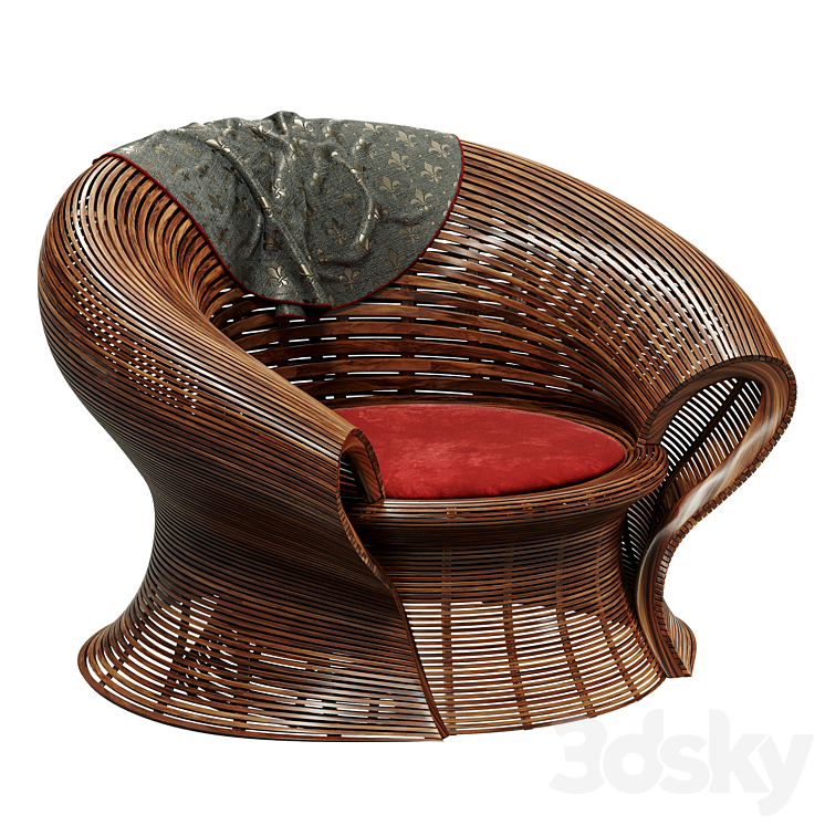 Steam 23 Walnut Steam bent Chair by Bae Se Hwa 3DS Max Model - thumbnail 1