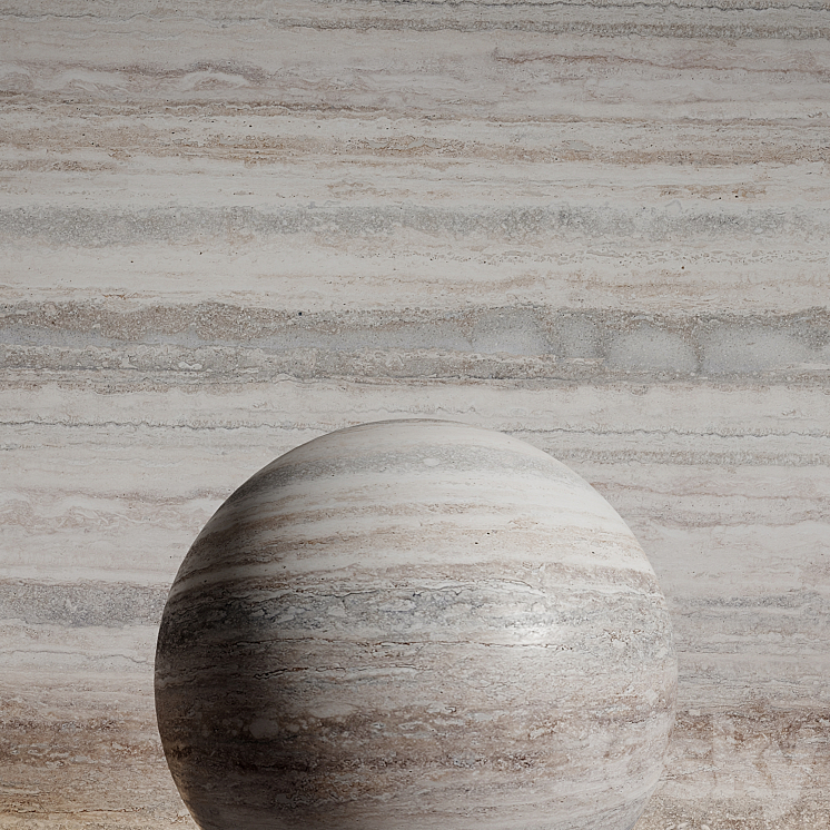 Stone material travertine 6 pbr seamless 3DS Max - thumbnail 2