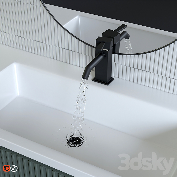 bathroom furniture 3DS Max Model - thumbnail 2