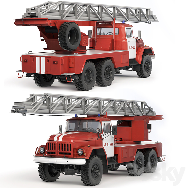 ZiL 131 AL-30 fire truck 1988 Free Download