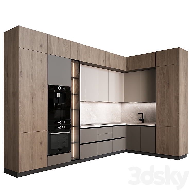 Kitchen in modern style 04 3DS Max Model - thumbnail 1
