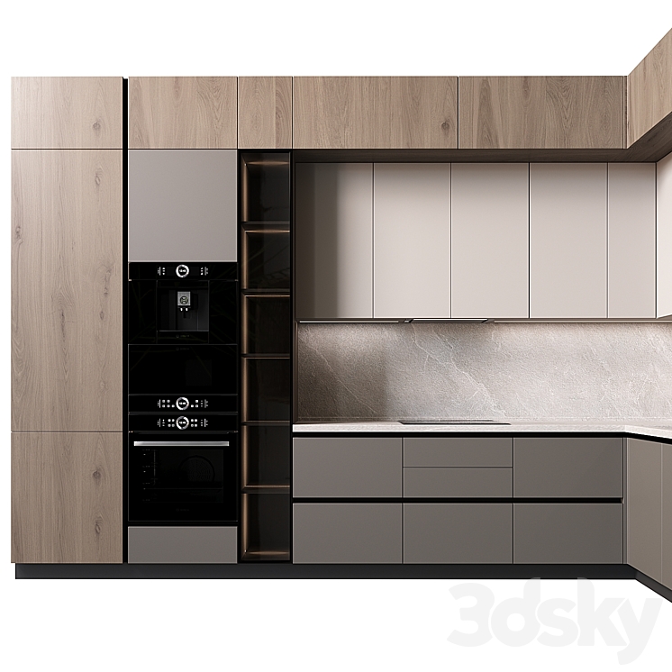 Kitchen in modern style 04 3DS Max Model - thumbnail 2